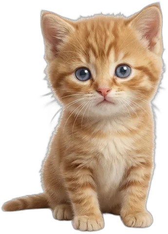 A very young kitten with large eyes