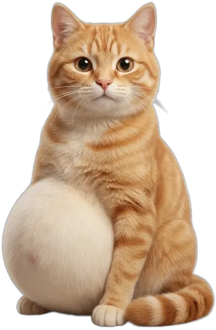 An expectant mother cat